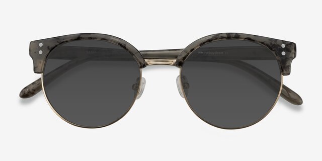 Samba Dark Marble Plastic-metalSunglass Frames from EyeBuyDirect, Closed View
