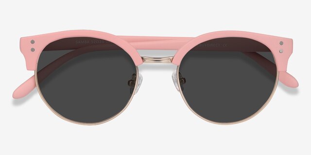 Samba Pink Plastic-metalSunglass Frames from EyeBuyDirect, Closed View
