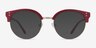 Samba Red Plastic-metalSunglass Frames from EyeBuyDirect, Front View