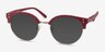 Samba Red Plastic-metalSunglass Frames from EyeBuyDirect, Angle View