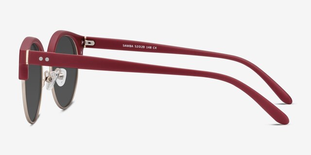 Samba Red Plastic-metalSunglass Frames from EyeBuyDirect, Side View