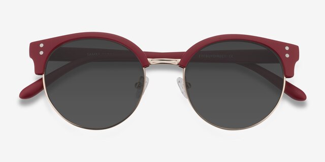 Samba Red Plastic-metalSunglass Frames from EyeBuyDirect, Closed View
