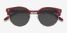 Samba Red Plastic-metalSunglass Frames from EyeBuyDirect, Closed View
