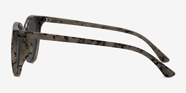 Lulu Gray Floral MetalSunglass Frames from EyeBuyDirect, Side View