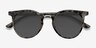 Lulu Gray Floral MetalSunglass Frames from EyeBuyDirect, Closed View