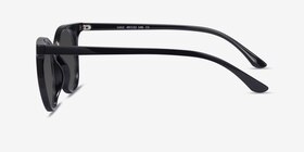 Lulu Noir Plastic-metal Soleil de Lunette de vue d'EyeBuyDirect, Vue de Côté