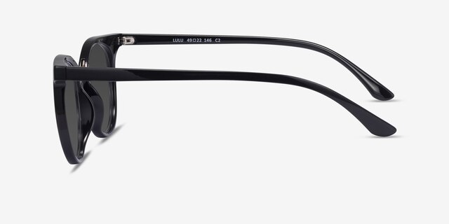 Lulu Noir Plastic-metalSoleil de Lunette de vue d'EyeBuyDirect, Vue de Côté