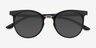 Lulu Noir Plastic-metalSoleil de Lunette de vue d'EyeBuyDirect, Vue Rapprochée