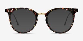 Lulu Fleuries Plastic-metal Soleil de Lunette de vue d'EyeBuyDirect, Vue de Face