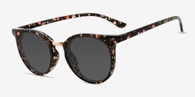 Lulu Fleuries Plastic-metal Soleil de Lunette de vue d'EyeBuyDirect, Vue d'Angle