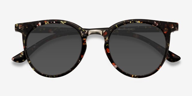 Lulu Floral Plastic-metalSunglass Frames from EyeBuyDirect, Closed View