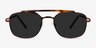 Decode Tortoise Brown Acetate-metalSunglass Frames from EyeBuyDirect, Front View