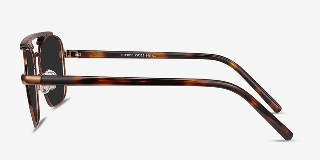 Decode Tortoise Brown Acetate-metalSunglass Frames from EyeBuyDirect, Side View
