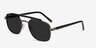 Decode Black Gunmetal Acetate-metalSunglass Frames from EyeBuyDirect, Angle View