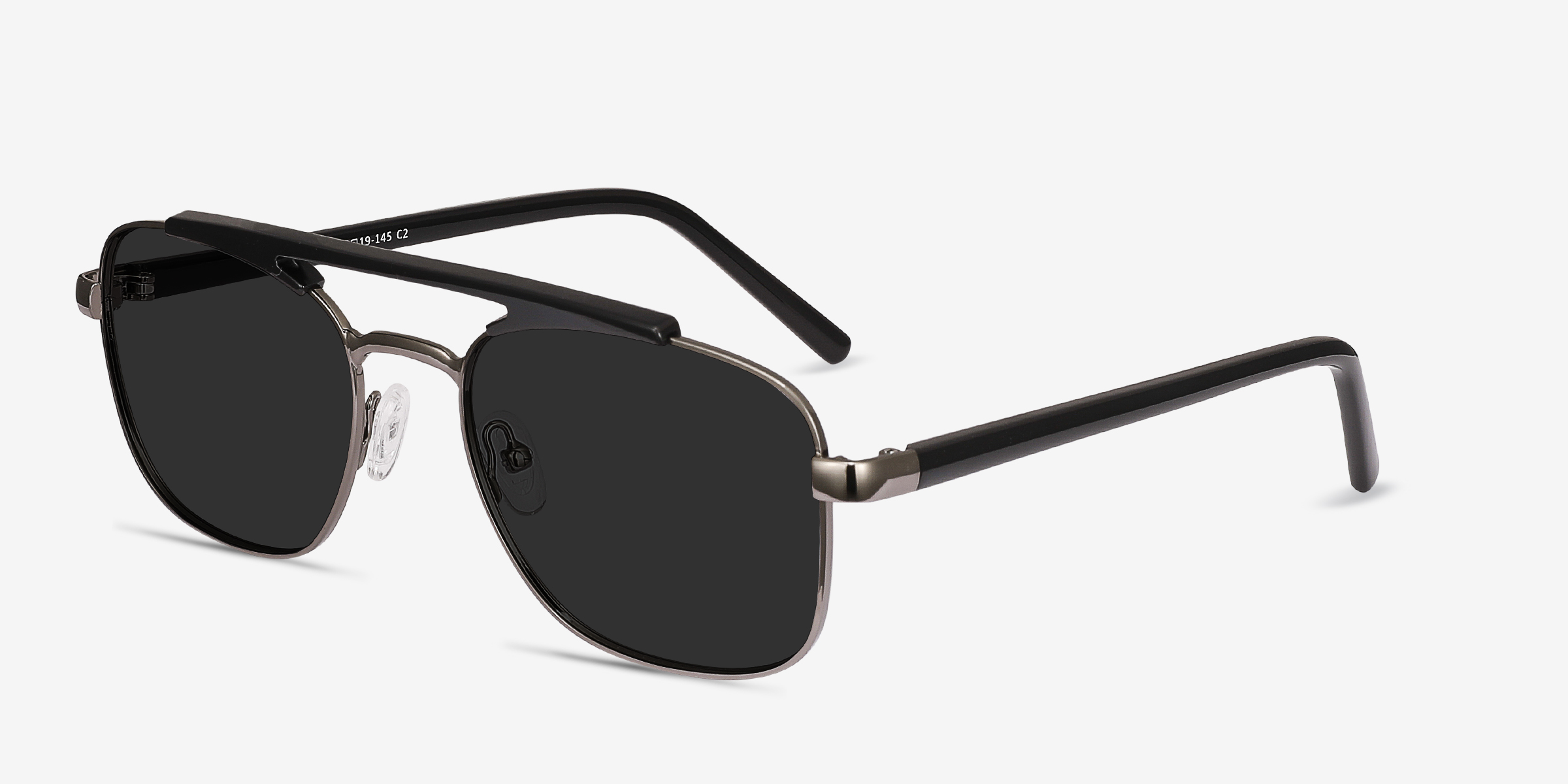 Decode - Aviator Black Gunmetal Frame Sunglasses For Men | Eyebuydirect