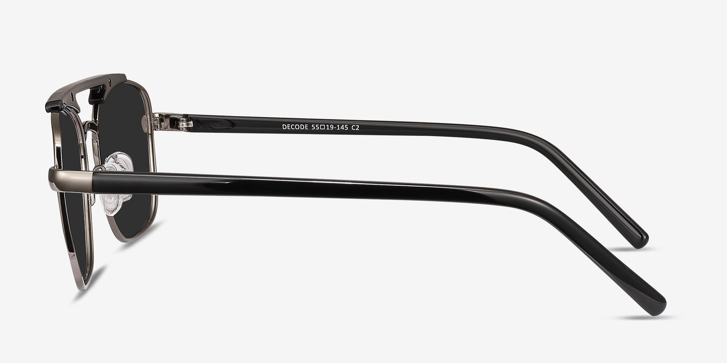 Decode - Aviator Black Gunmetal Frame Sunglasses For Men | Eyebuydirect