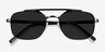 Decode Black Gunmetal Acetate-metalSunglass Frames from EyeBuyDirect, Closed View