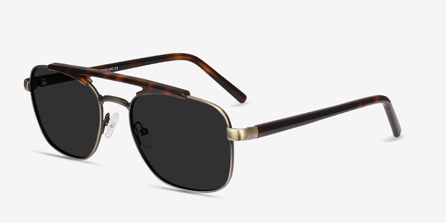 Decode Tortoise Bronze Acetate-metalSunglass Frames from EyeBuyDirect, Angle View