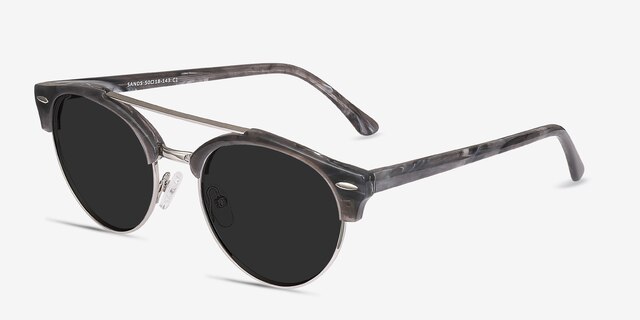 Sands Gray Acetate-metalSunglass Frames from EyeBuyDirect, Angle View