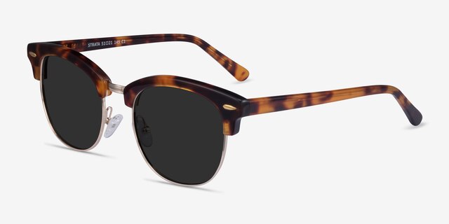Strata Écailles Acetate-metalSoleil de Lunette de vue d'EyeBuyDirect, Vue d'Angle