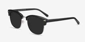 Strata Noir Acetate-metal Soleil de Lunette de vue d'EyeBuyDirect, Vue d'Angle