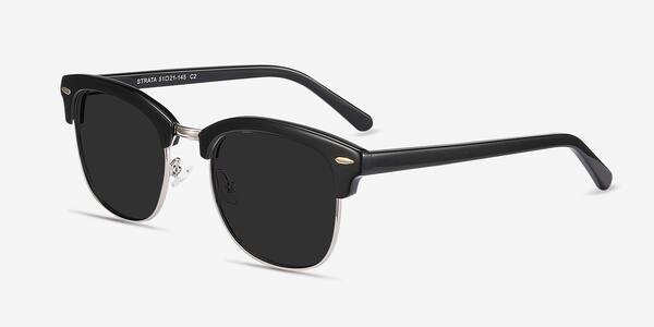 Black Strata -  Acetate-metal Sunglasses