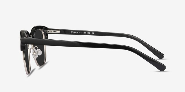 Strata Black Acetate-metalSunglass Frames from EyeBuyDirect, Side View