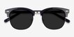 Strata Black Acetate, MetalSunglass Frames from EyeBuyDirect, Closed View