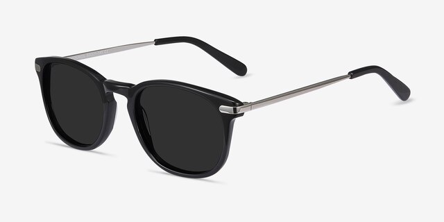 Council Black Acetate-metalSunglass Frames from EyeBuyDirect, Angle View