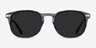 Council Gray Striped Acetate-metalSunglass Frames from EyeBuyDirect, Front View