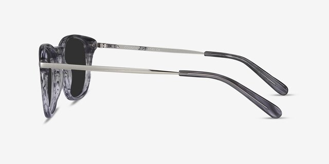 Council Gray Striped Acetate-metalSunglass Frames from EyeBuyDirect, Side View
