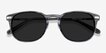 Council Gray Striped Acetate, MetalSunglass Frames from EyeBuyDirect, Closed View