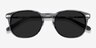 Council Gray Striped Acetate-metalSunglass Frames from EyeBuyDirect, Closed View