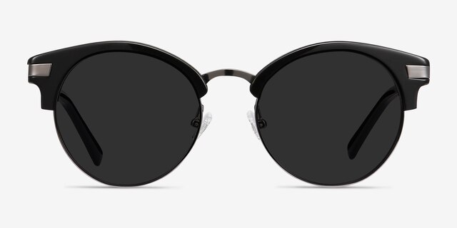 Kiri Black Acetate-metalSunglass Frames from EyeBuyDirect, Front View
