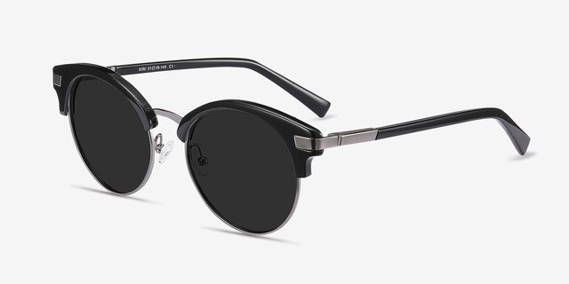 Kiri Black Acetate-metalSunglass Frames from EyeBuyDirect, Angle View