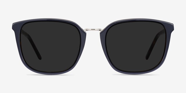 Yuma Navy Acetate-metalSunglass Frames from EyeBuyDirect, Front View