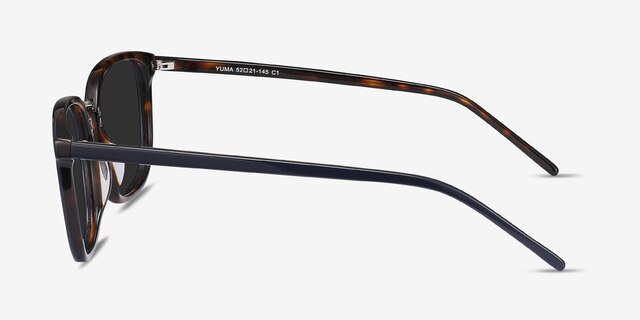 Yuma Navy Acetate-metalSunglass Frames from EyeBuyDirect, Side View