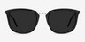 Yuma Noir Acetate-metalSoleil de Lunette de vue d'EyeBuyDirect, Vue de Face
