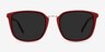 Yuma Red Acetate-metalSunglass Frames from EyeBuyDirect, Front View