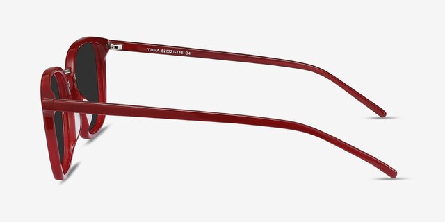 Yuma Red Acetate-metalSunglass Frames from EyeBuyDirect, Side View