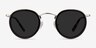 Rollin Noir Acetate-metalSoleil de Lunette de vue d'EyeBuyDirect, Vue de Face