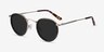 Rollin Noir Acetate-metalSoleil de Lunette de vue d'EyeBuyDirect, Vue d'Angle