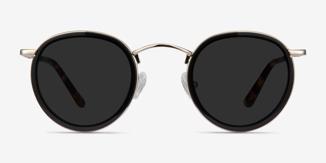 Critic Black Acetate-metalSunglass Frames from EyeBuyDirect, Front View