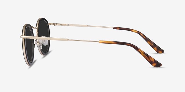 Critic Black Acetate-metalSunglass Frames from EyeBuyDirect, Side View