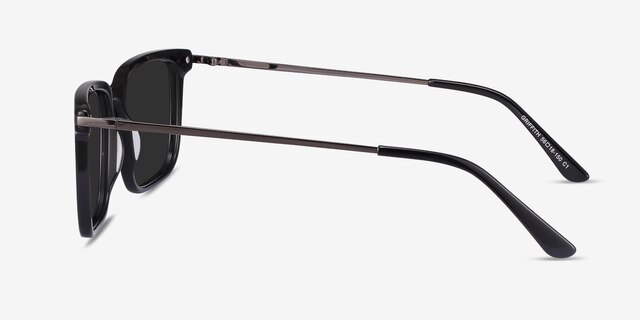 Griffith Black Acetate-metalSunglass Frames from EyeBuyDirect, Side View