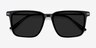 Griffith Black Acetate-metalSunglass Frames from EyeBuyDirect, Closed View