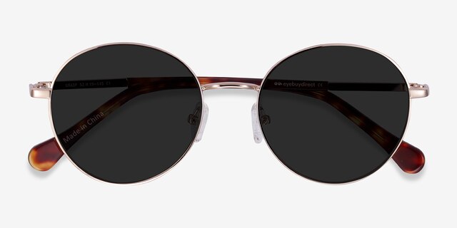 Grasp Gold Acetate-metalSunglass Frames from EyeBuyDirect, Closed View