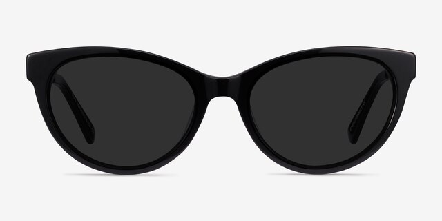 Sun Her Black AcetateSunglass Frames from EyeBuyDirect, Front View