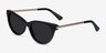 Sun Her Black AcetateSunglass Frames from EyeBuyDirect, Angle View