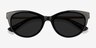 Sun Her Black AcetateSunglass Frames from EyeBuyDirect, Closed View